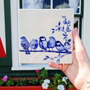 Delft Blauw Forest Birds Tile