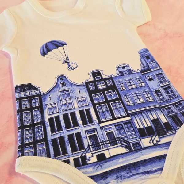 Delft Blauw Inspired Onesie Canal Houses - Image 2