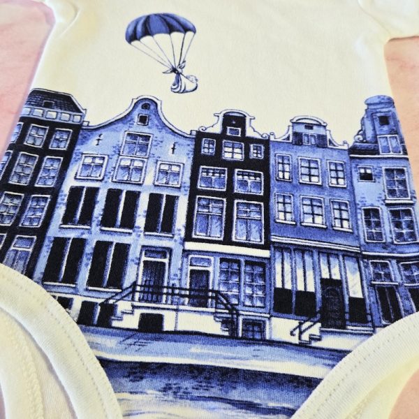 Delft Blauw Inspired Onesie Canal Houses - Image 3