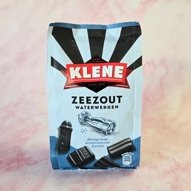Klene Dutch liquorice, sea salt flavour packaging.